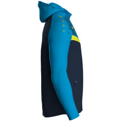 JAKO Iconic Trainingsjacke mit Kapuze 914 - marine/jako blau/neongelb 4XL