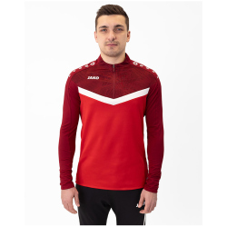 JAKO Iconic 1/4-Zip Sweatshirt 103 - rot/weinrot 3XL