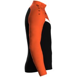 JAKO Iconic 1/4-Zip Sweatshirt 807 - schwarz/neonorange S