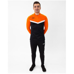 JAKO Iconic 1/4-Zip Sweatshirt 807 - schwarz/neonorange XXL