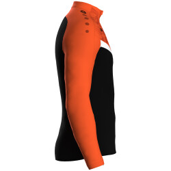 JAKO Iconic 1/4-Zip Sweatshirt 807 - schwarz/neonorange XXL