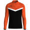 JAKO Iconic 1/4-Zip Sweatshirt 807 - schwarz/neonorange XXL