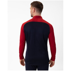 JAKO Iconic 1/4-Zip Sweatshirt 901 - marine/chili rot M