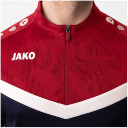 JAKO Iconic 1/4-Zip Sweatshirt 901 - marine/chili rot M