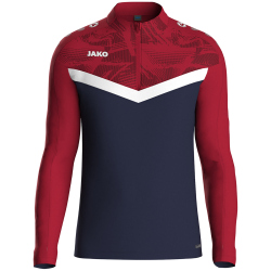 JAKO Iconic 1/4-Zip Sweatshirt 901 - marine/chili rot 3XL