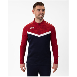 JAKO Iconic 1/4-Zip Sweatshirt 901 - marine/chili rot 3XL