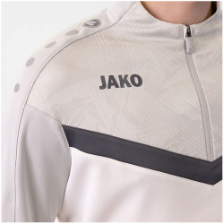 JAKO Iconic 1/4-Zip Sweatshirt 016 - wei&szlig;/soft grey/anthra light L