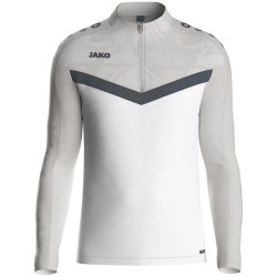 JAKO Iconic 1/4-Zip Sweatshirt 016 - wei&szlig;/soft grey/anthra light 3XL