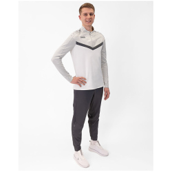 JAKO Iconic 1/4-Zip Sweatshirt 016 - wei&szlig;/soft grey/anthra light 3XL