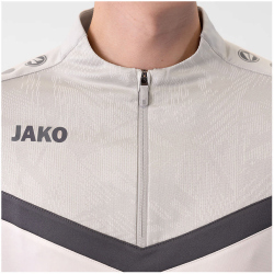 JAKO Iconic 1/4-Zip Sweatshirt 016 - wei&szlig;/soft grey/anthra light 3XL