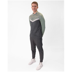 JAKO Iconic 1/4-Zip Sweatshirt 852 - anthra light/mintgrün/soft grey S