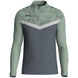 JAKO Iconic 1/4-Zip Sweatshirt 852 - anthra light/mintgrün/soft grey L