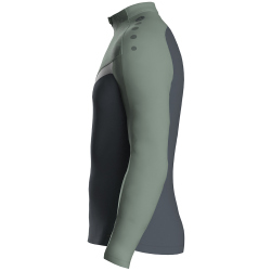 JAKO Iconic 1/4-Zip Sweatshirt 852 - anthra light/mintgrün/soft grey L