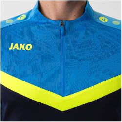 JAKO Iconic 1/4-Zip Sweatshirt 914 - marine/jako blau/neongelb S