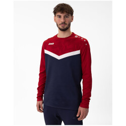 JAKO Iconic Sweatshirt 901 - marine/chili rot S