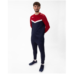 JAKO Iconic Sweatshirt 901 - marine/chili rot L