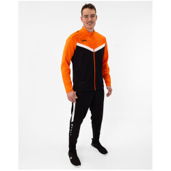 JAKO Iconic Polyesterjacke 807 - schwarz/neonorange XL