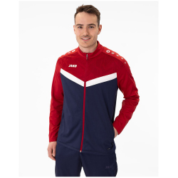 JAKO Iconic Polyesterjacke 901 - marine/chili rot S