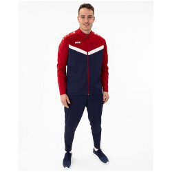 JAKO Iconic Polyesterjacke 901 - marine/chili rot M