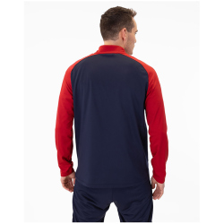 JAKO Iconic Polyesterjacke 901 - marine/chili rot 3XL