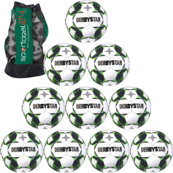 10er Ballpaket + Ballsack DERBYSTAR Apus TT Fu&szlig;ball...