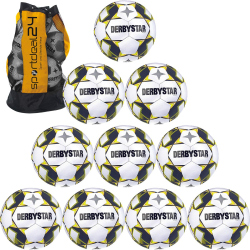 10er Ballpaket + Ballsack DERBYSTAR Apus TT Fu&szlig;ball...