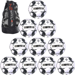 10er Ballpaket + Ballsack DERBYSTAR Apus TT Fußball...