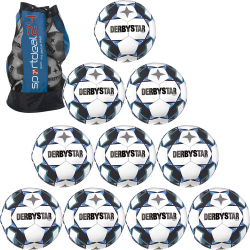 10er Ballpaket + Ballsack DERBYSTAR Apus TT Fußball...