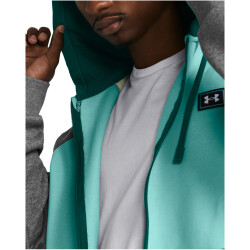 UNDER ARMOUR Rival Colorblock Fleecejacke Herren 482 - radial turquoise/castlerock light heather L