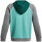 UNDER ARMOUR Rival Colorblock Fleecejacke Herren 482 - radial turquoise/castlerock light heather L