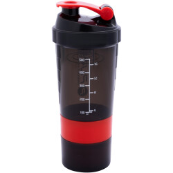 Pure2Improve Shaker grau/rot 0,5 Liter