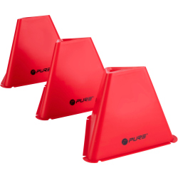 6er Pack Pure2Improve Triangel Agility Hütchen 15cm rot