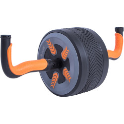 Pure2Improve 2in1 Ab Übungsrad/Kettlebell grau