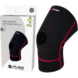 Pure2Improve Neopren offene Kniebandage schwarz XL