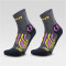 2er Pack UYN Approach Mid Trekkingsocken Damen G190 - grey/yellow 35-36