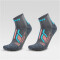 2er Pack UYN Approach Low Cut Trekkingsocken Damen G357 - grey/turquoise 35-36