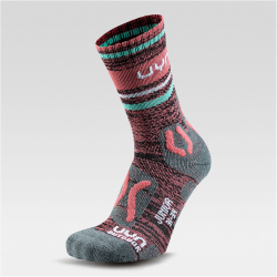 UYN Explorer Outdoorsocken Kinder P567 - pink stripes 24-26