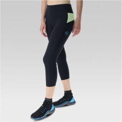 UYN Crossover 2.0 3/4 Outdoor-Leggings Damen B891 - black/sunny lime XS