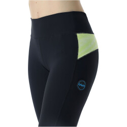 UYN Crossover 2.0 3/4 Outdoor-Leggings Damen B891 - black/sunny lime XS