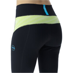 UYN Crossover 2.0 3/4 Outdoor-Leggings Damen B891 - black/sunny lime XS