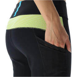 UYN Crossover 2.0 3/4 Outdoor-Leggings Damen B891 - black/sunny lime XS