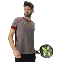 UYN Candela Padelshirt Herren J984 - grey/carmin S