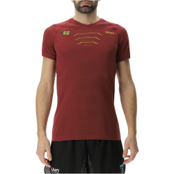 UYN Candela Winged Padelshirt Herren R768 - carmin/yellow S