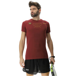 UYN Candela Winged Padelshirt Herren R768 - carmin/yellow S