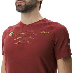 UYN Candela Winged Padelshirt Herren R768 - carmin/yellow S