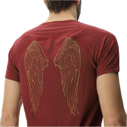 UYN Candela Winged Padelshirt Herren R768 - carmin/yellow S