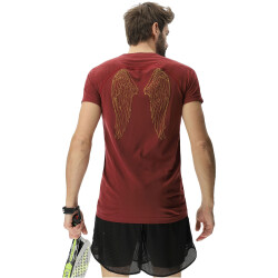 UYN Candela Winged Padelshirt Herren R768 - carmin/yellow S