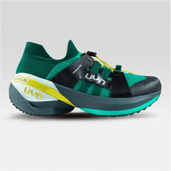 UYN 6Sense Trailrunning-Schuhe mit grüner Sohle...