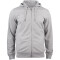 CLIQUE Premium Bio-Baumwoll Kapuzenjacke Herren 95 - grau meliert 4XL
