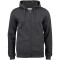 CLIQUE Premium Bio-Baumwoll Kapuzenjacke Herren 955 - anthrazit meliert XS